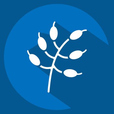 İkon Barberry. Baharat sembolüyle ilgili. Uzun gölge tarzı. Basit dizayn edilebilir. Basit resimleme