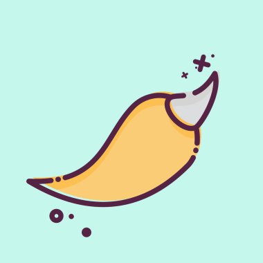 Icon Acı Biber. Baharat sembolüyle ilgili. MBE tarzı. Basit dizayn edilebilir. Basit resimleme