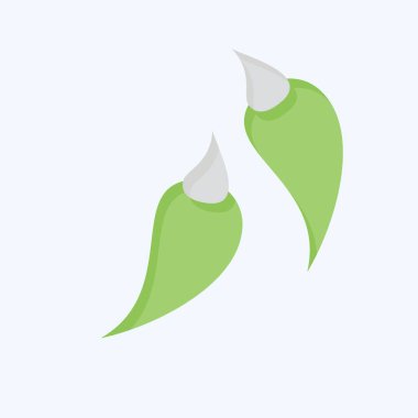 Icon Chili. Baharat sembolüyle ilgili. Düz stil. Basit dizayn edilebilir. Basit resimleme