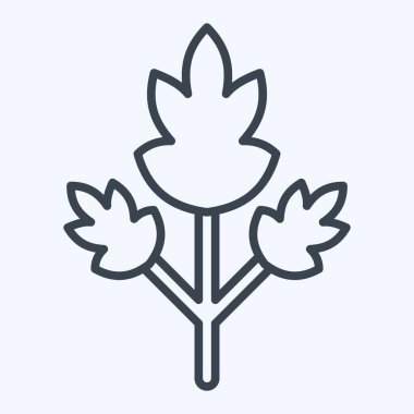 Icon Maydanoz. Baharat sembolüyle ilgili. Sıra tarzı. Basit dizayn edilebilir. Basit resimleme