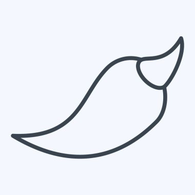 Icon Acı Biber. Baharat sembolüyle ilgili. Sıra tarzı. Basit dizayn edilebilir. Basit resimleme