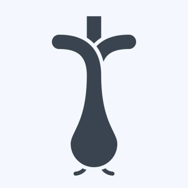 Icon Pırasa. Baharat sembolüyle ilgili. Kabartma tarzı. Basit dizayn edilebilir. Basit resimleme