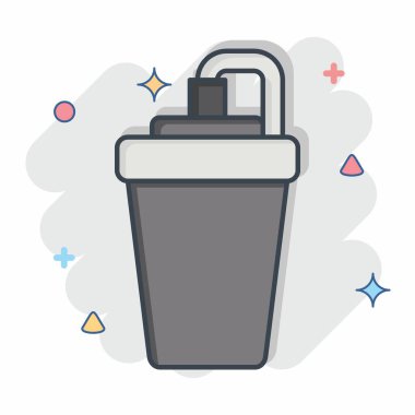 Icon Enerji İçeceği. Hokey Spor Sembolü ile ilgili. Tebeşir stili. Basit tasarım düzenlenebilir