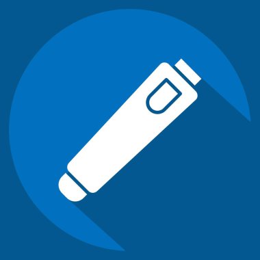 Simge Düdüğü. Hokey Spor Sembolü ile ilgili. Uzun gölge tarzı. Basit tasarım düzenlenebilir