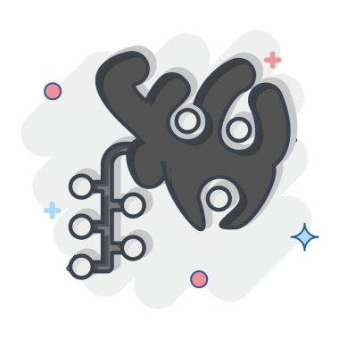 İkon İnci. Katar sembolüyle ilgili. Çizgi roman. Basit tasarım çizimi.