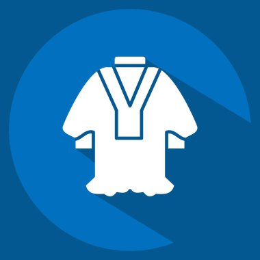 Icon Mishlah. Katar sembolüyle ilgili. Uzun gölge tarzı. Basit tasarım çizimi.