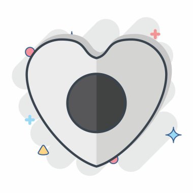 Simge Japonya. Japonya sembolüyle ilgili. Çizgi roman. Basit tasarım çizimi.