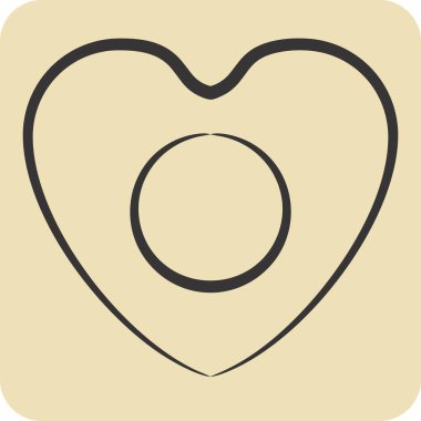 Simge Japonya. Japonya sembolüyle ilgili. El çizimi tarzı. Basit tasarım çizimi.