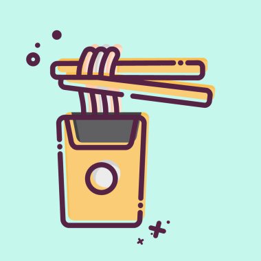 İkon Eriştesi. Japonya sembolüyle ilgili. MBE tarzı. Basit tasarım çizimi.