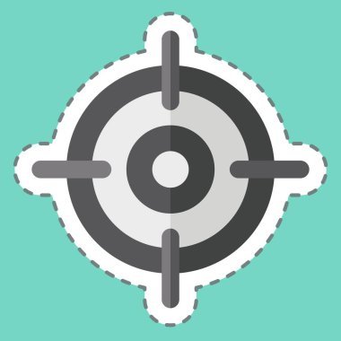 Çıkartma hattı Target 'ı kesti. Askeri ve Ordu sembolüyle ilgili. Basit tasarım çizimi