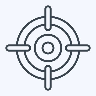 Simge Hedefi. Askeri ve Ordu sembolüyle ilgili. Sıra tarzı. Basit tasarım çizimi