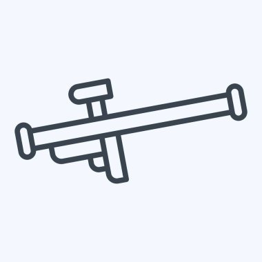 Simge Silahı. Askeri ve Ordu sembolüyle ilgili. Sıra tarzı. Basit tasarım çizimi