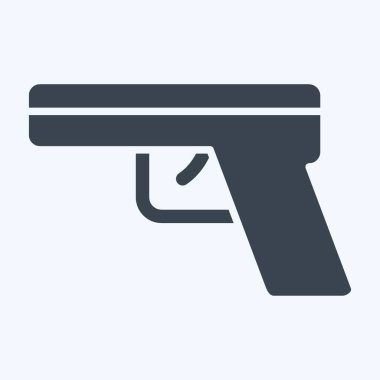 Simge Silahı. Askeri ve Ordu sembolüyle ilgili. Kabartma tarzı. Basit tasarım çizimi