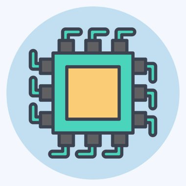 Simge yongası. Sosyal Ağ sembolüyle ilgili. renk arkadaşı stili. Basit tasarım çizimi