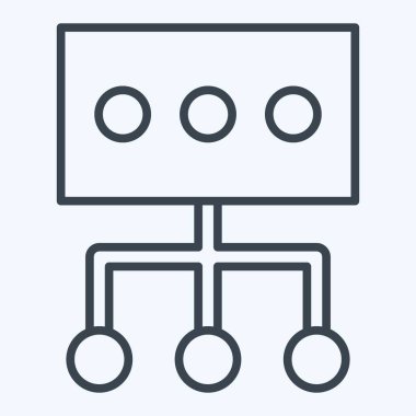 Simge Verisi. Sosyal Ağ sembolüyle ilgili. Sıra tarzı. Basit tasarım çizimi