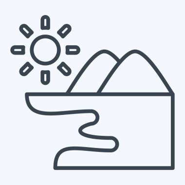 Simge Denizi. Dalış sembolüyle ilgili. Sıra tarzı. Basit tasarım çizimi