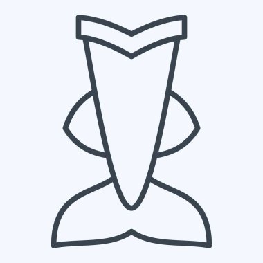 Simge Denizkızı Vail Dalışı. Dalış sembolüyle ilgili. Sıra tarzı. Basit tasarım çizimi