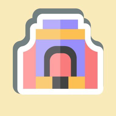 Etiket Voor Treeker. Güney Afrika sembolüyle ilgili. Basit tasarım çizimi