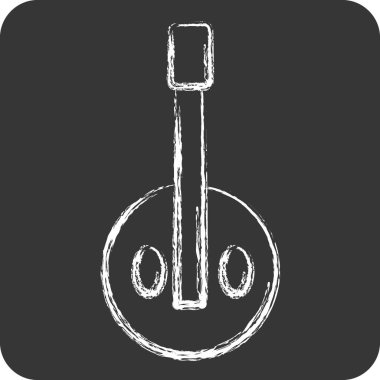 Simge Kora. Güney Afrika sembolüyle ilgili. Tebeşir stili. Basit tasarım çizimi