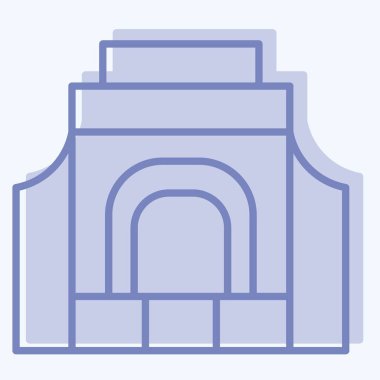 Simge Voor Treeker. Güney Afrika sembolüyle ilgili. İki ton stili. Basit tasarım çizimi