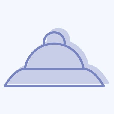 Simge Şapka. Güney Afrika sembolüyle ilgili. İki ton stili. Basit tasarım çizimi