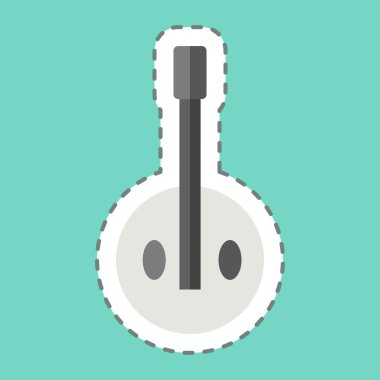 Çıkartma çizgisi Kora 'yı kesti. Güney Afrika sembolüyle ilgili. Basit tasarım çizimi