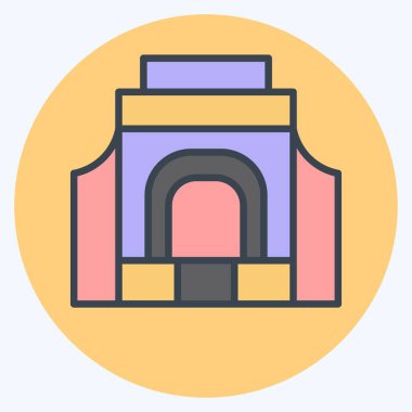 Simge Voor Treeker. Güney Afrika sembolüyle ilgili. renk arkadaşı stili. Basit tasarım çizimi