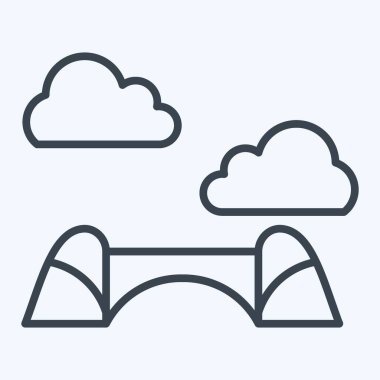 Simge Bloktrans Köprüsü. Güney Afrika sembolüyle ilgili. Sıra tarzı. Basit tasarım çizimi