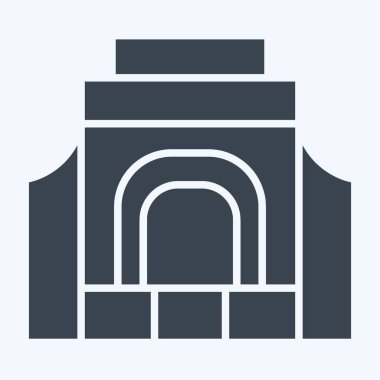 Simge Voor Treeker. Güney Afrika sembolüyle ilgili. Kabartma tarzı. Basit tasarım çizimi