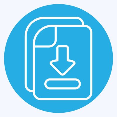 Simge Dosyası İndir. Öğrenme sembolüyle ilgili. Mavi gözlü. Basit tasarım çizimi