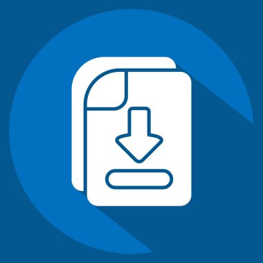 Simge Dosyası İndir. Öğrenme sembolüyle ilgili. Uzun gölge tarzı. Basit tasarım çizimi