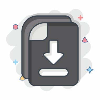 Simge Dosyası İndir. Öğrenme sembolüyle ilgili. Çizgi roman. Basit tasarım çizimi