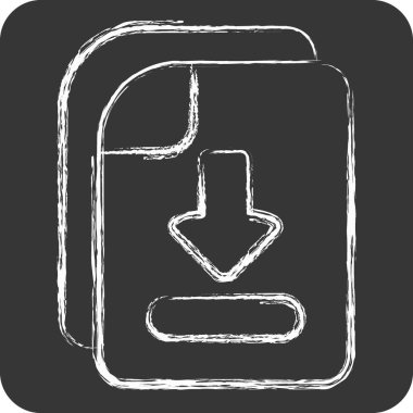 Simge Dosyası İndir. Öğrenme sembolüyle ilgili. Tebeşir stili. Basit tasarım çizimi