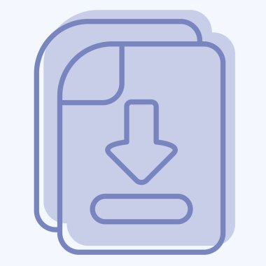 Simge Dosyası İndir. Öğrenme sembolüyle ilgili. İki ton stili. Basit tasarım çizimi