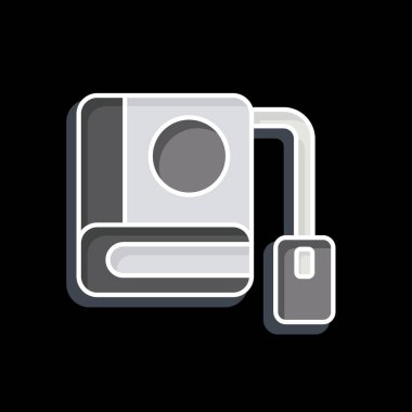 Simge çevrimiçi Satın Alma Kitabı. Öğrenme sembolüyle ilgili. Parlak bir stil. Basit tasarım çizimi