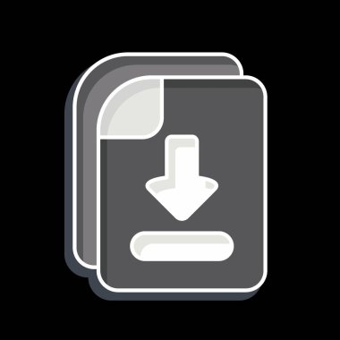 Simge Dosyası İndir. Öğrenme sembolüyle ilgili. Parlak bir stil. Basit tasarım çizimi