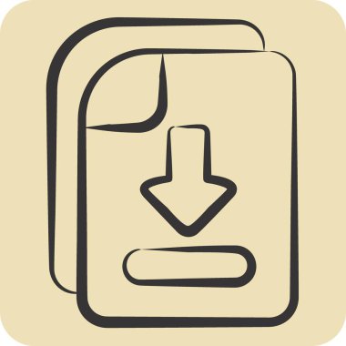 Simge Dosyası İndir. Öğrenme sembolüyle ilgili. El çizimi tarzı. Basit tasarım çizimi