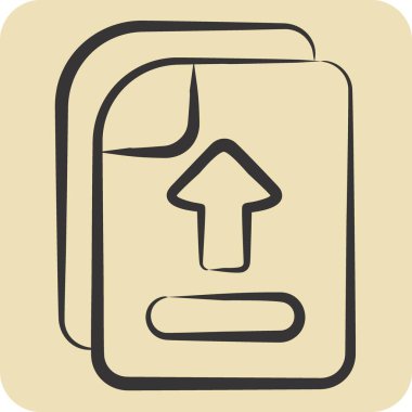 Simge Dosyası Yükle. Öğrenme sembolüyle ilgili. El çizimi tarzı. Basit tasarım çizimi