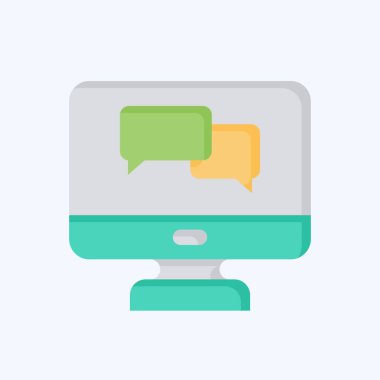 Simge Dili Eğitimi. Öğrenme sembolüyle ilgili. Düz stil. Basit tasarım çizimi