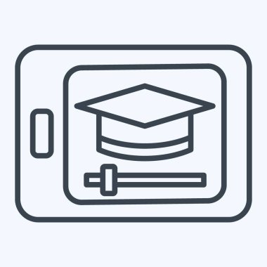 Simge Video Eğitmeni. Öğrenme sembolüyle ilgili. Sıra tarzı. Basit tasarım çizimi