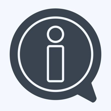 Simge Bilgi Sinyali. Öğrenme sembolüyle ilgili. Kabartma tarzı. Basit tasarım çizimi