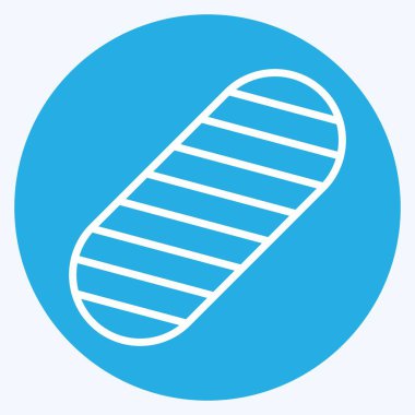 Simge Griptape. Buz pateni sembolüyle ilgili. Mavi gözlü. Basit tasarım çizimi