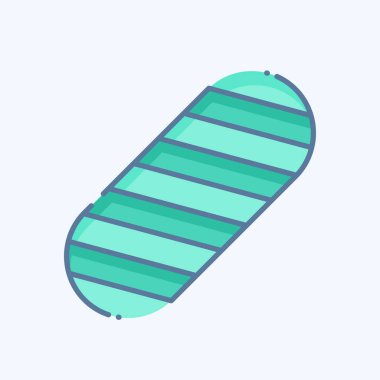 Simge Griptape. Buz pateni sembolüyle ilgili. Karalama stili. Basit tasarım çizimi