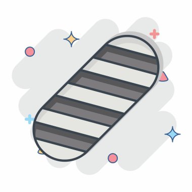 Simge Griptape. Buz pateni sembolüyle ilgili. Çizgi roman. Basit tasarım çizimi