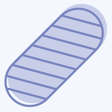 Simge Griptape. Buz pateni sembolüyle ilgili. İki ton stili. Basit tasarım çizimi