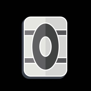 Icon Kneepad. Buz pateni sembolüyle ilgili. Parlak bir stil. Basit tasarım çizimi