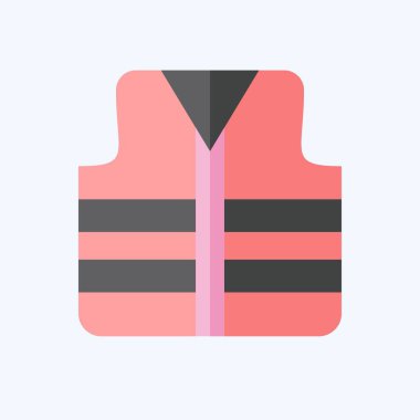 Simge yeleği. Buz pateni sembolüyle ilgili. Düz stil. Basit tasarım çizimi