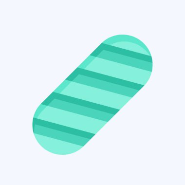 Simge Griptape. Buz pateni sembolüyle ilgili. Düz stil. Basit tasarım çizimi