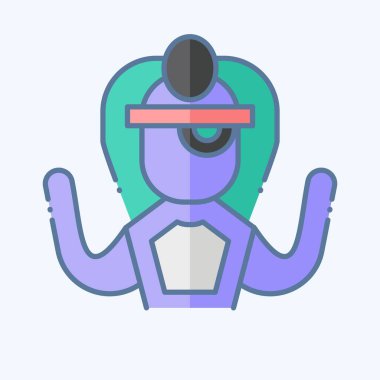 İkon Mumya. Cadılar Bayramı sembolüyle ilgili. Karalama stili. Basit tasarım çizimi