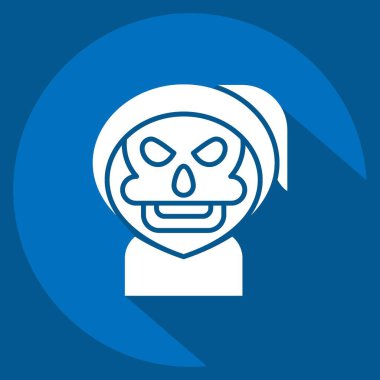 Icon Reaper. Cadılar Bayramı sembolüyle ilgili. Çizgi roman. Basit tasarım çizimi